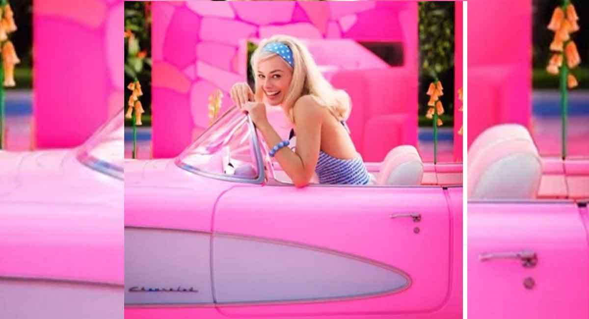 Actress Margot Robbie celebrates birthday with Barbie cake