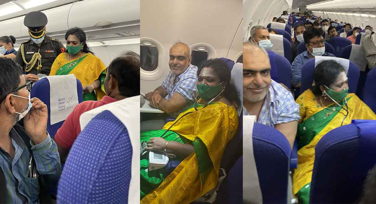 Telangana governor attends to medical emergency mid-air