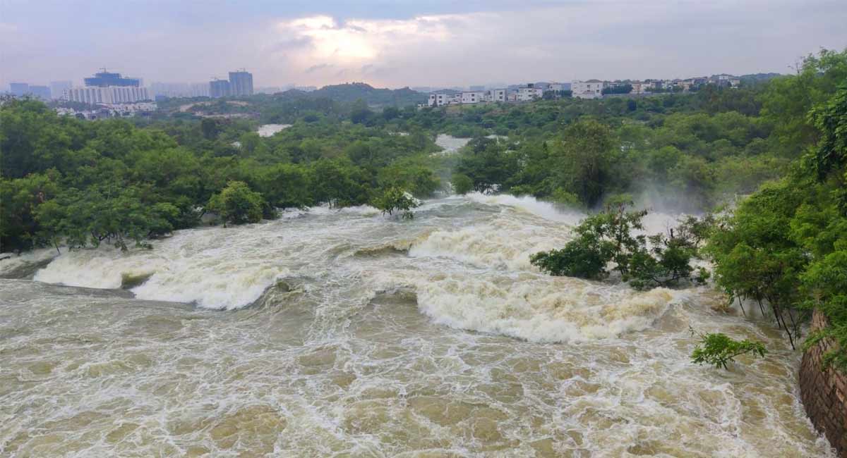More gates of Osman Sagar and Himayat Sagar lifted