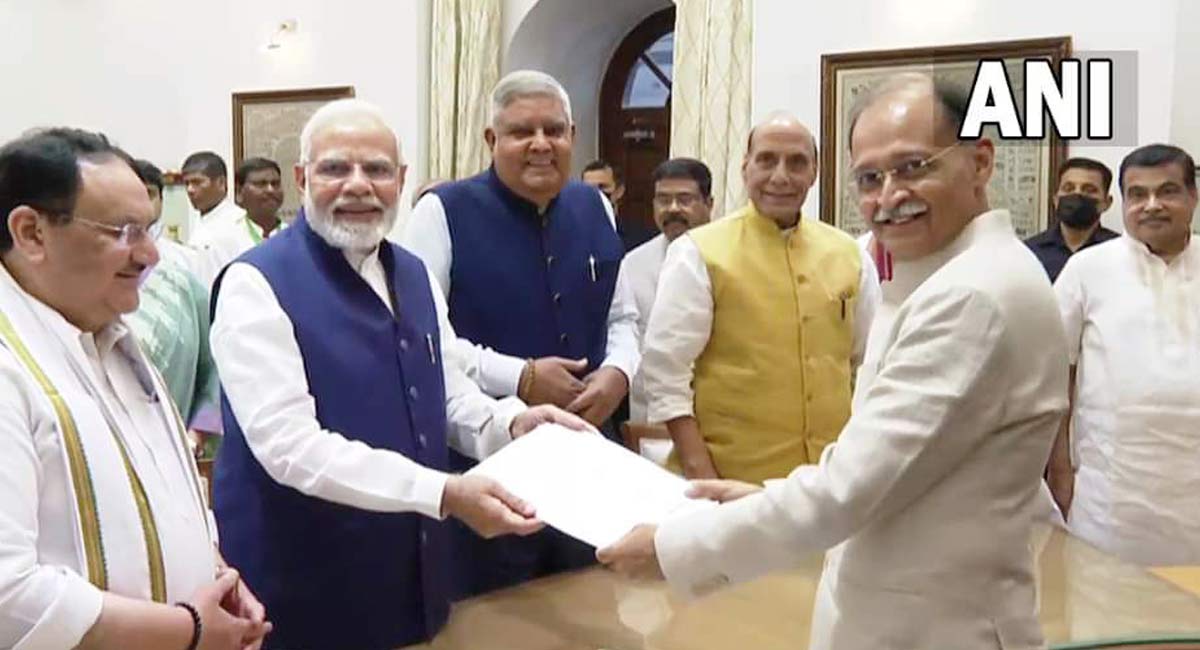 VP poll: NDA candidate Jagdeep Dhankar files nomination