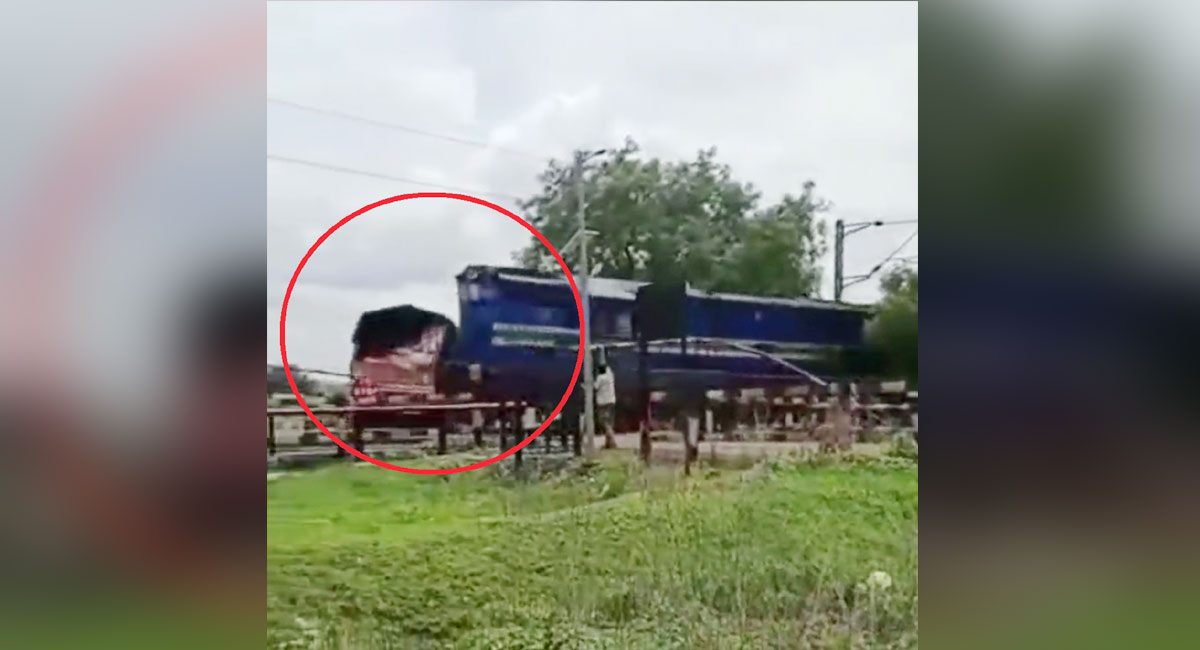 Watch: Video of train ramming into truck goes viral on social media