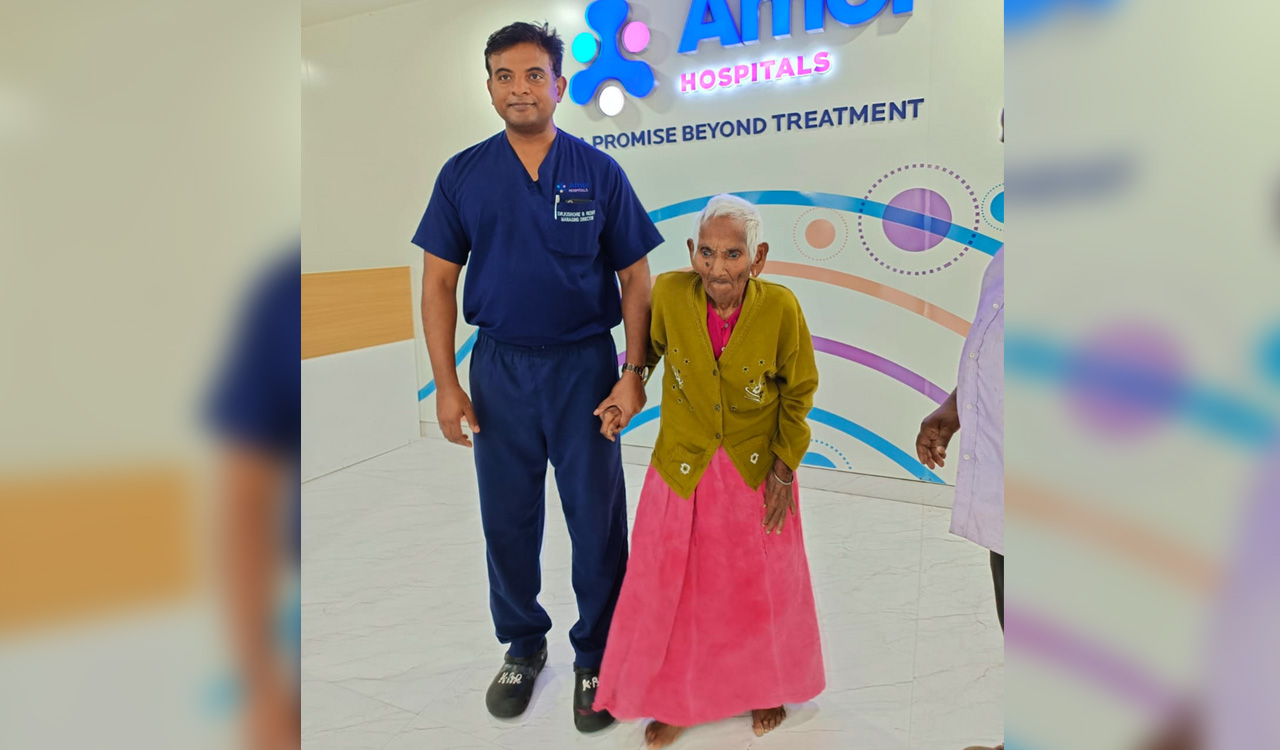 Hyderabad: 100-year-old undergoes surgery for hip fracture at Amor Hospitals