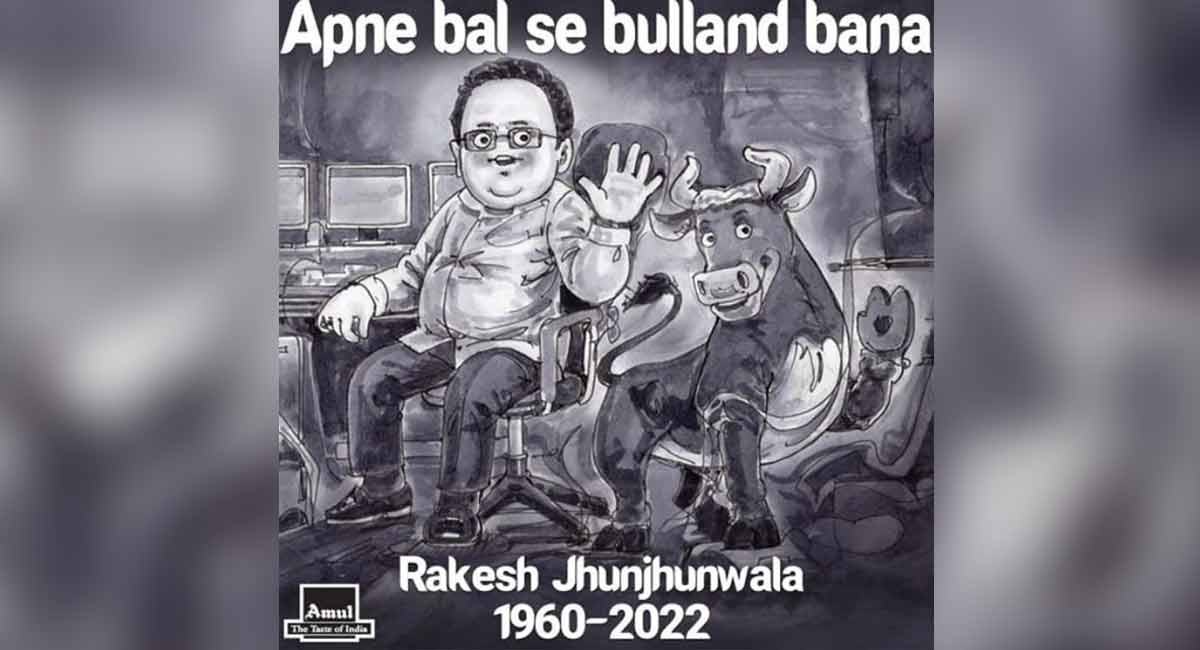 Amul pays heartfelt tribute to ‘big bull’ Rakesh Jhunjhunwala