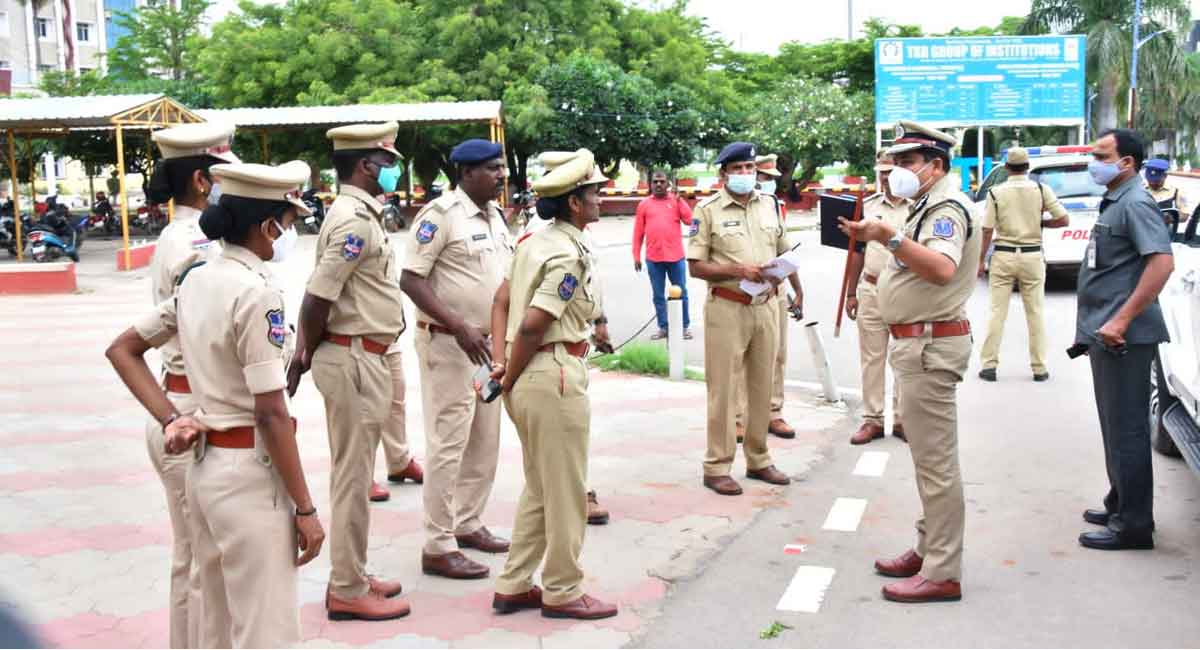 Telangana SI Recruitment: Rachakonda CP visits exam centers