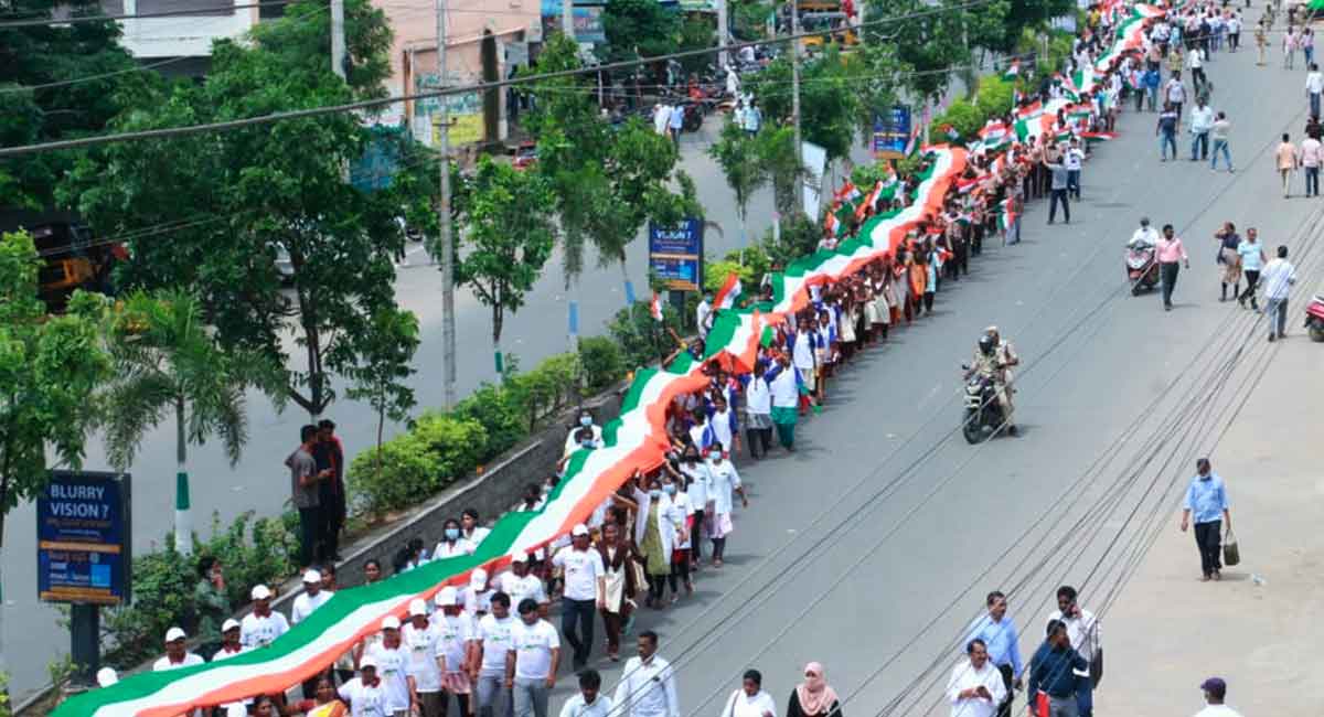 Freedom Rally: Patriotic spirit engulfs Khammam