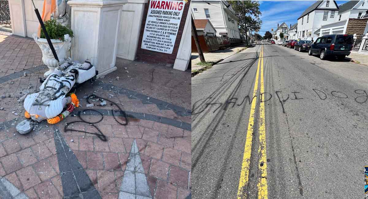 Gandhi statue in New York smashed amid wave of continued attacks
