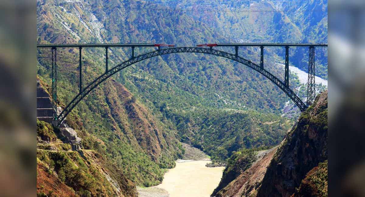 J&K: World’s highest Chenab River bridge, 35m taller than Eiffel Tower ...