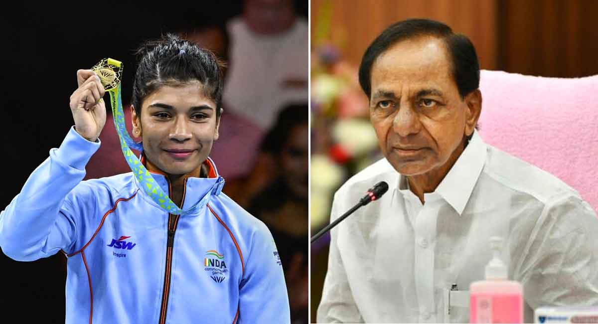 CM KCR congratulates Nikhat Zareen on winning gold in Commonwealth Games