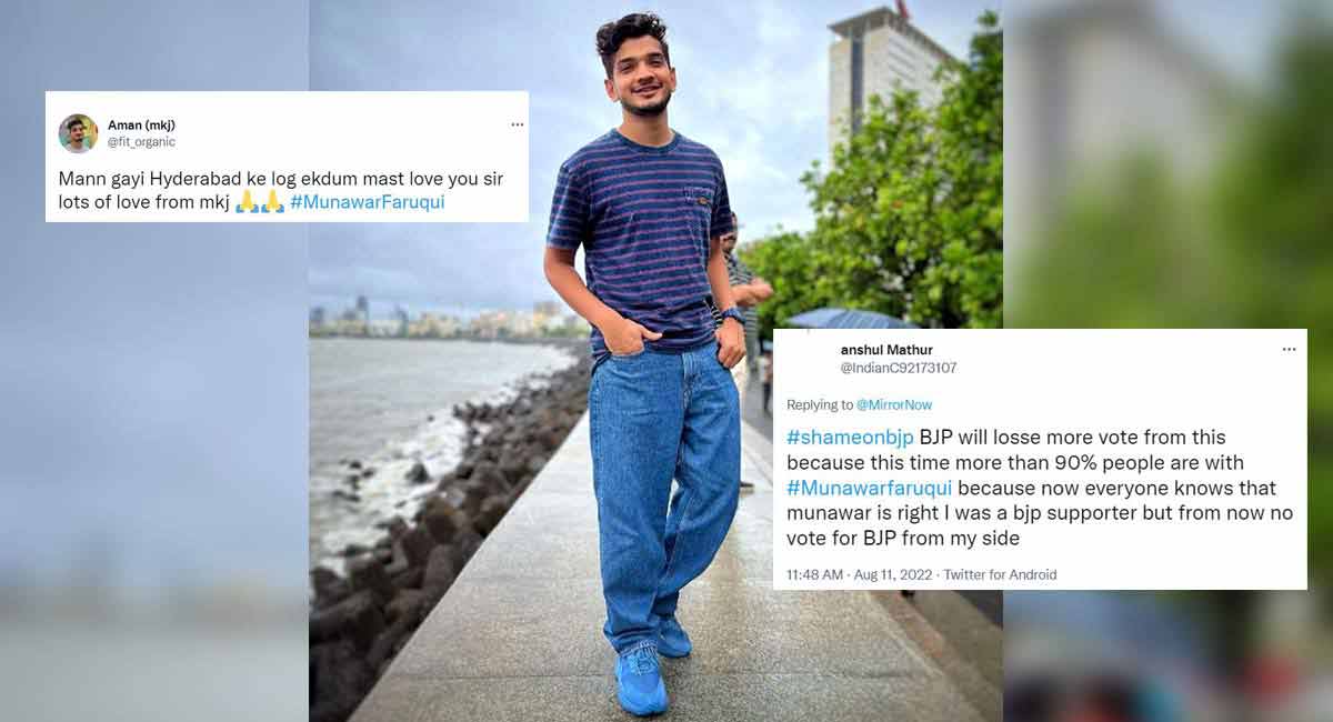 Hyderabadis give a befitting reply to BJP’s threats to stall Munawar Faruqui’s show