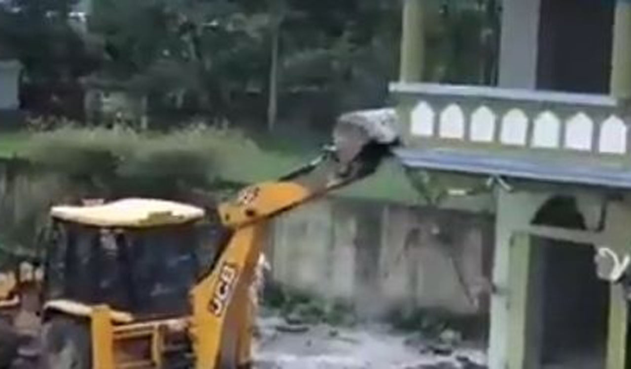 Madrasa in Assam demolished over suspected terror links