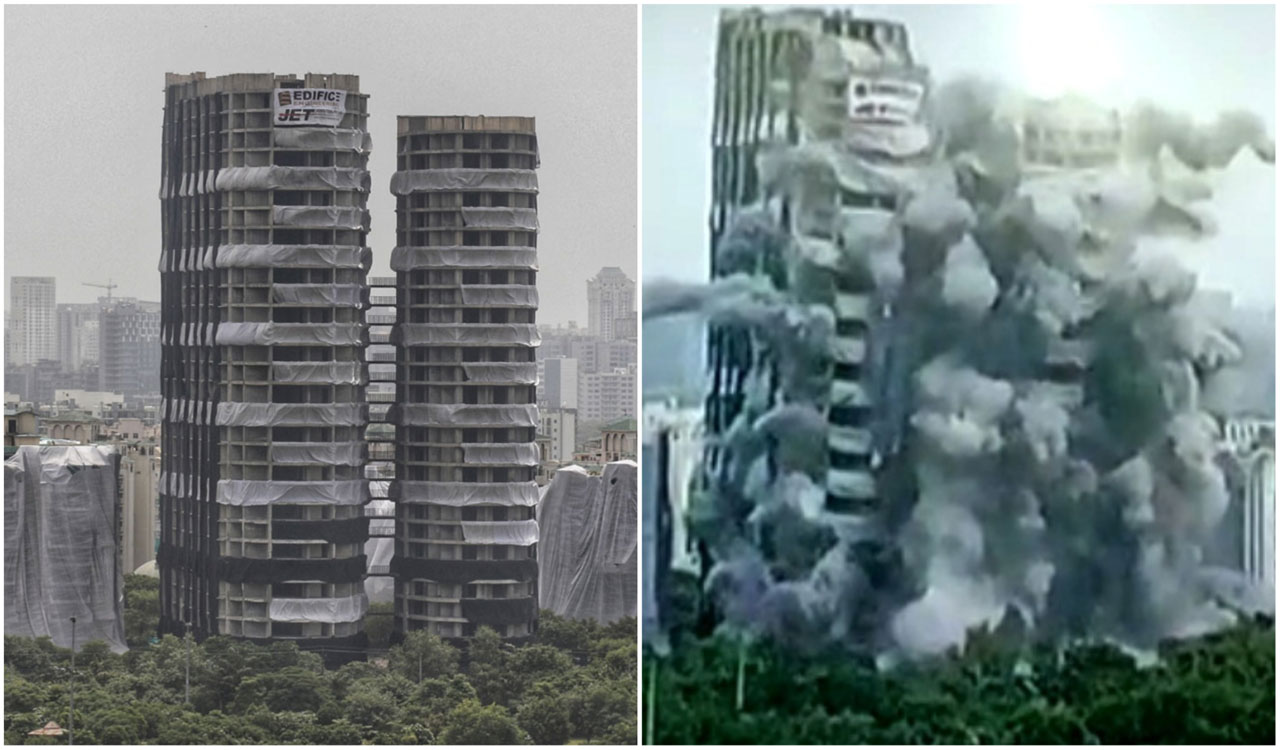 Watch: Noida twin towers demolished in nine seconds