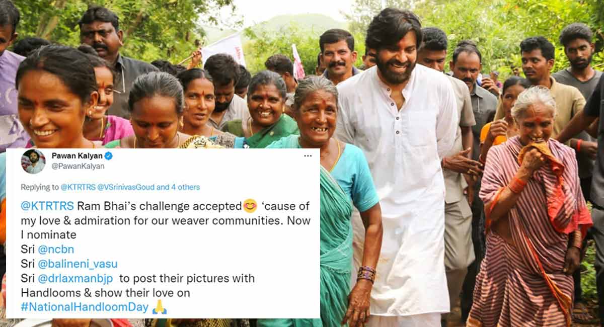 Pawan Kalyan accepts KT Rama Rao’s handloom challenge