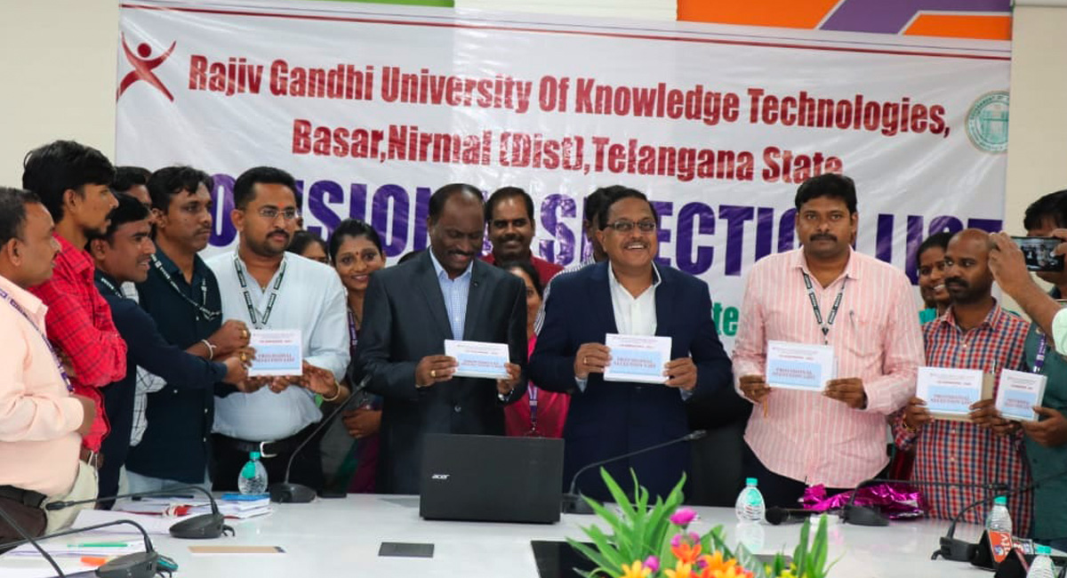 Telangana: RGUKT declares list of provisionally selected students