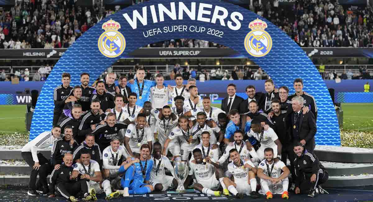 Real Madrid beats Eintracht Frankfurt 2-0 to win European Super Cup