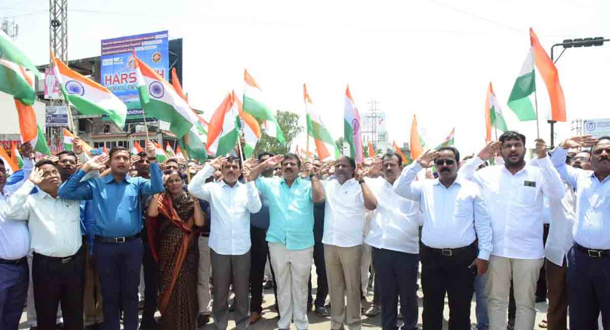 Mass Recitation of National Anthem held in grand way in erstwhile Medak