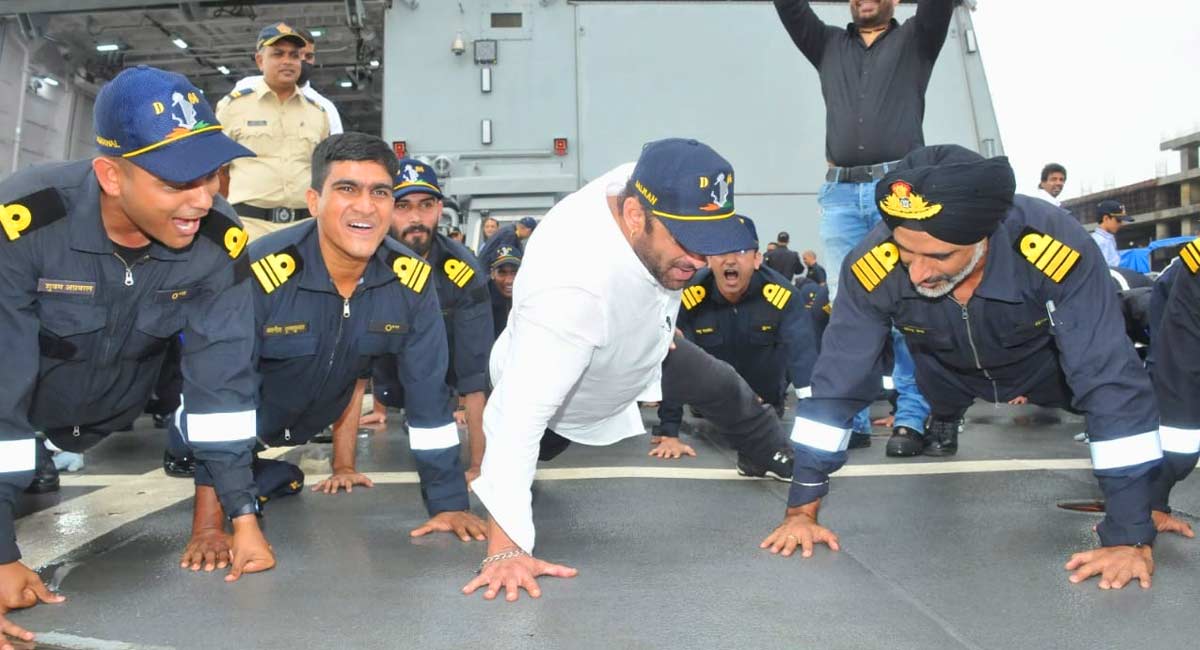 Salman Khan spends a day with the sailors in Visakhapatnam