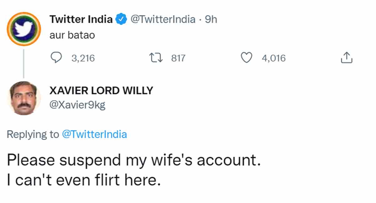 Twitter asks ‘aur batao’, receives hilarious replies