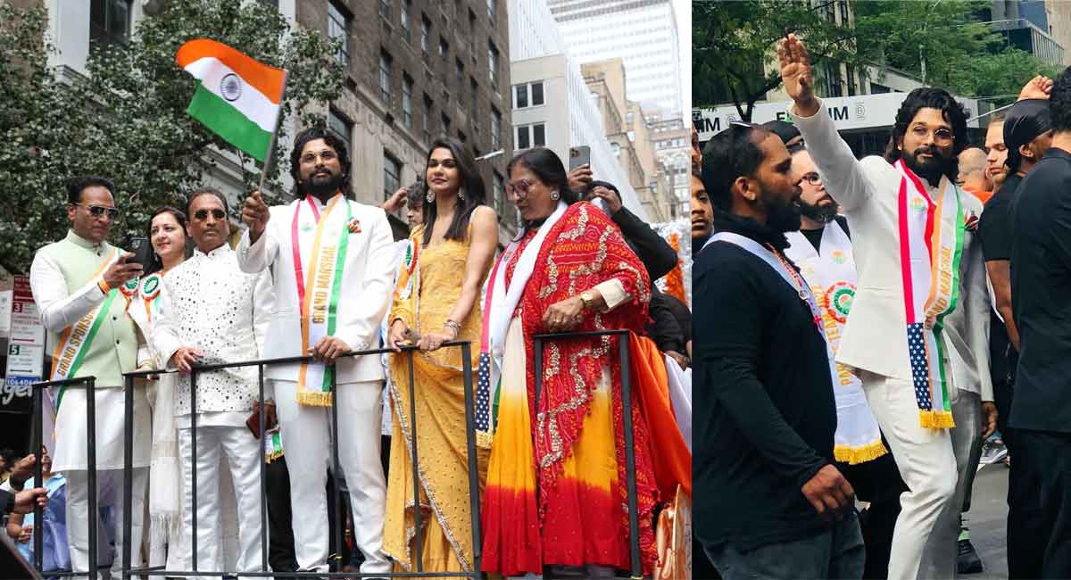 Allu Arjun makes grand entry as grand marshal at India Day parade in NY