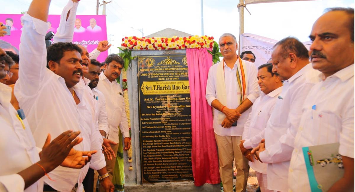Siddipet Auto Nagar to be developed by spending Rs 15 crore: Harish Rao