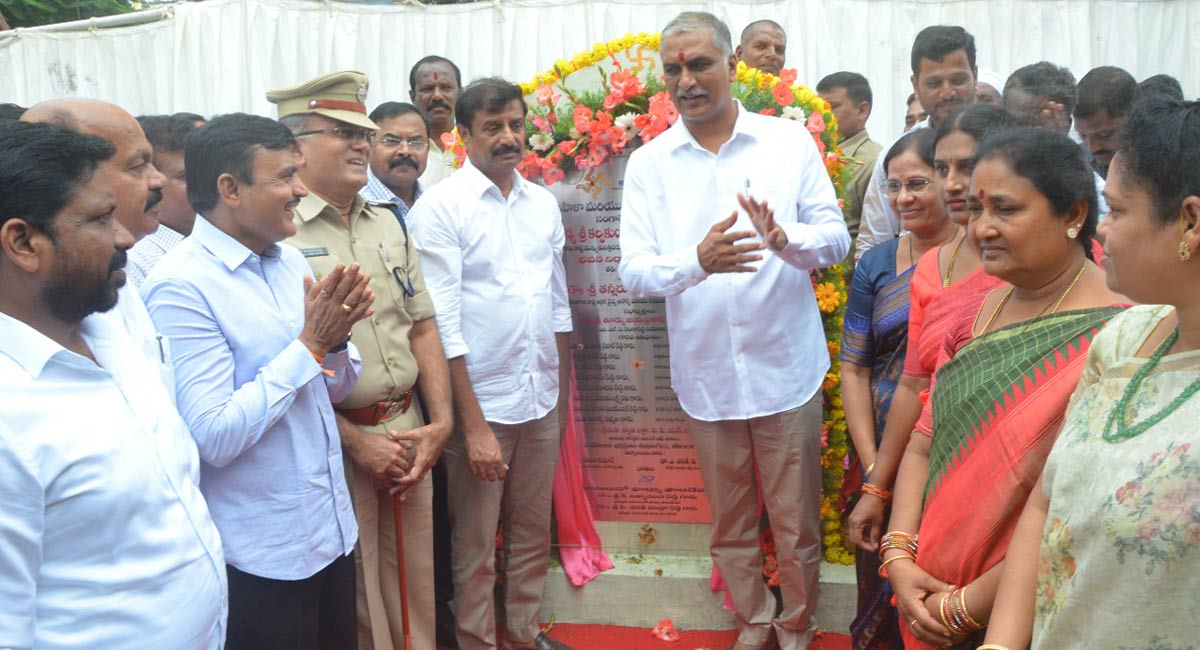 Harish Rao lays foundation for Bharosa Centre in Sangareddy