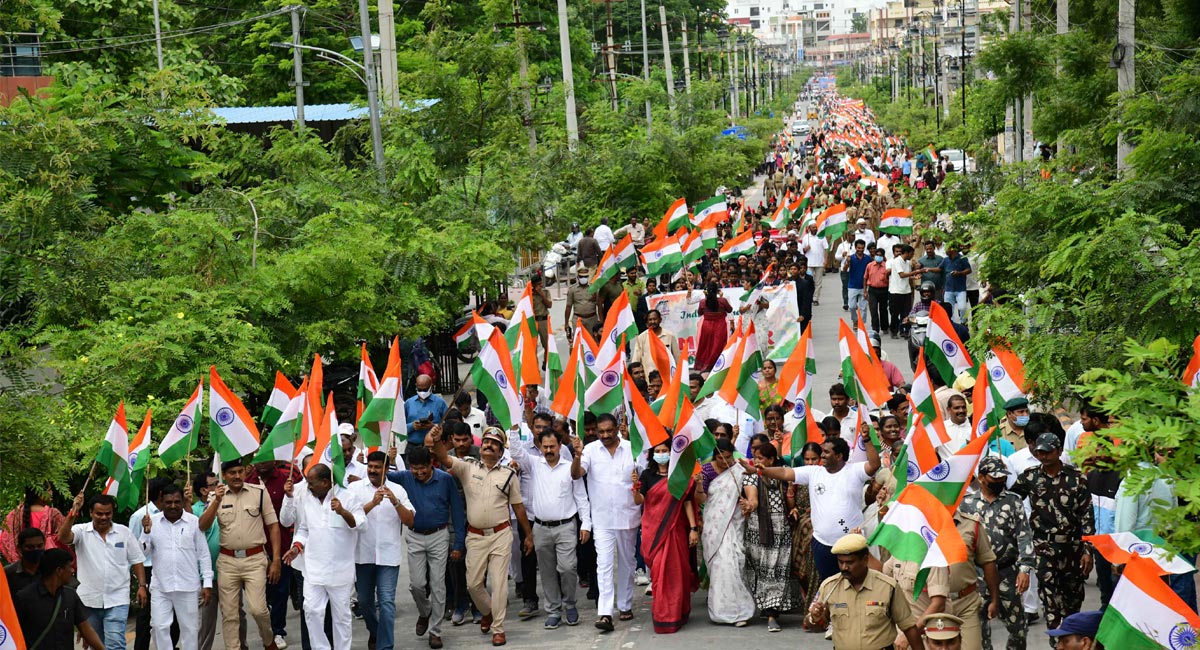 Freedom rallies held in a big way in old Karimnagar