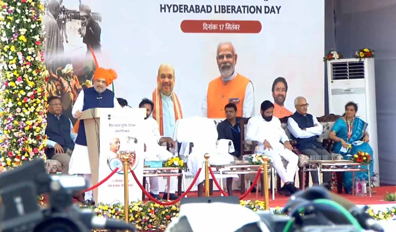 Shun fear of rajakars and celebrate Sept 17 with patriotism: Amit Shah