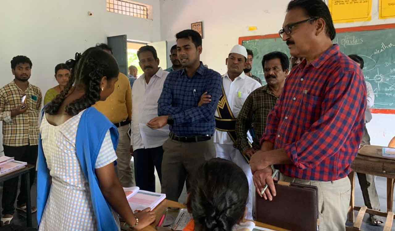 Kothagudem: Collector makes surprise visit to ZPHS in Paloncha