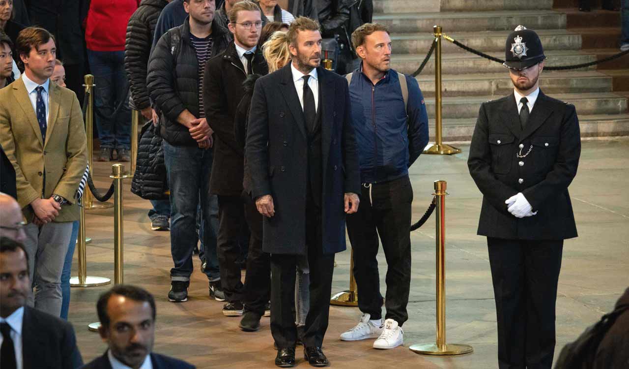 David Beckham gets emotional after waiting in 12-hour line to mourn Queen