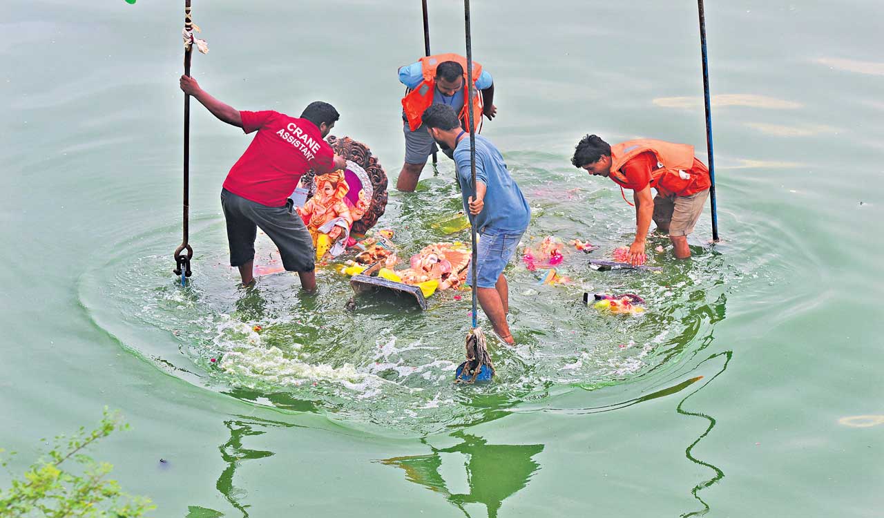 Hyderabad under thick security cover for Ganesh immersion