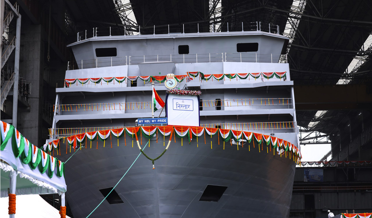 Visakhapatnam: HSL launches two Diving Support Vessels