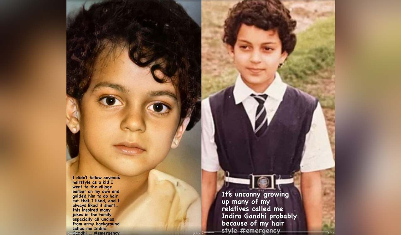 Kangana shares throwback childhood pic, says family called her Indira Gandhi