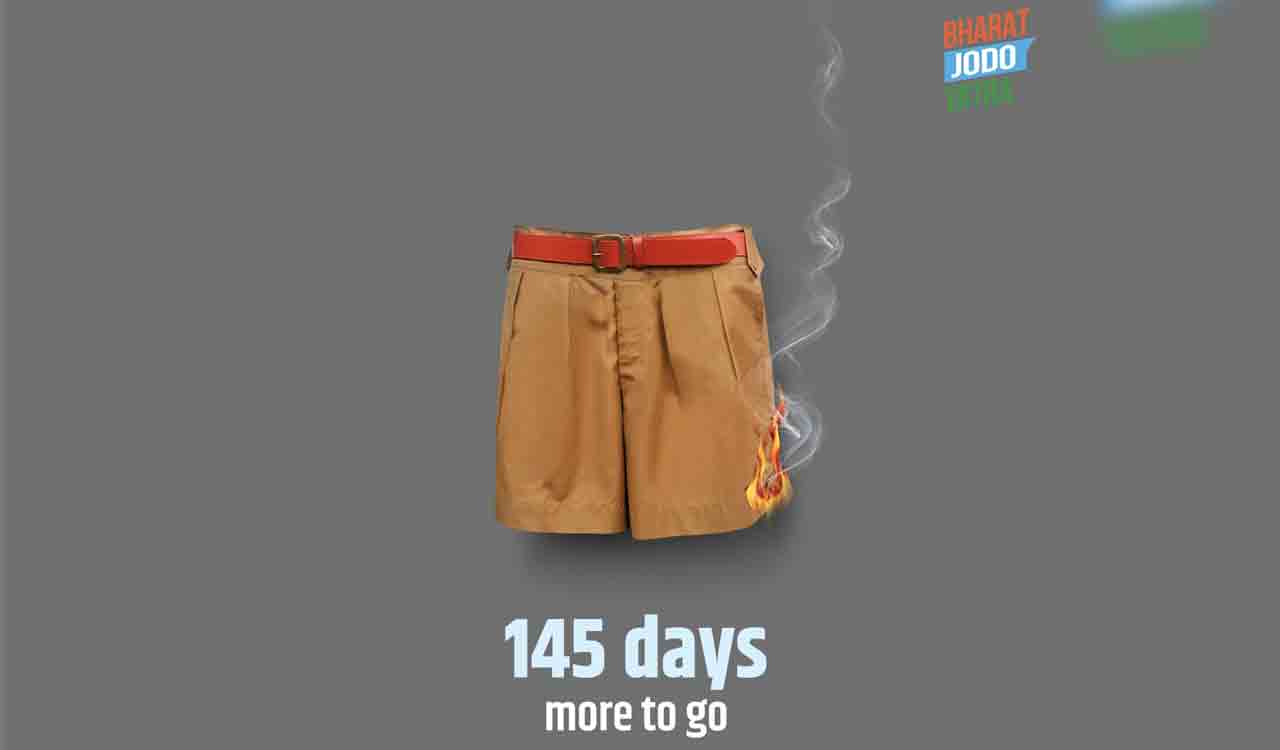 Congress slams BJP-RSS through ‘Khaki’ shorts tweet