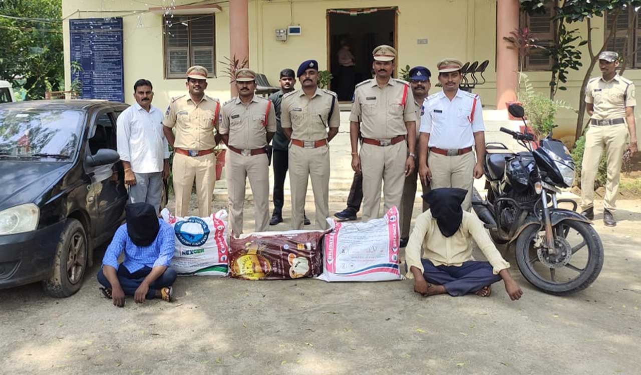 Two held with 77 kg of ganja at Bhadrachalam