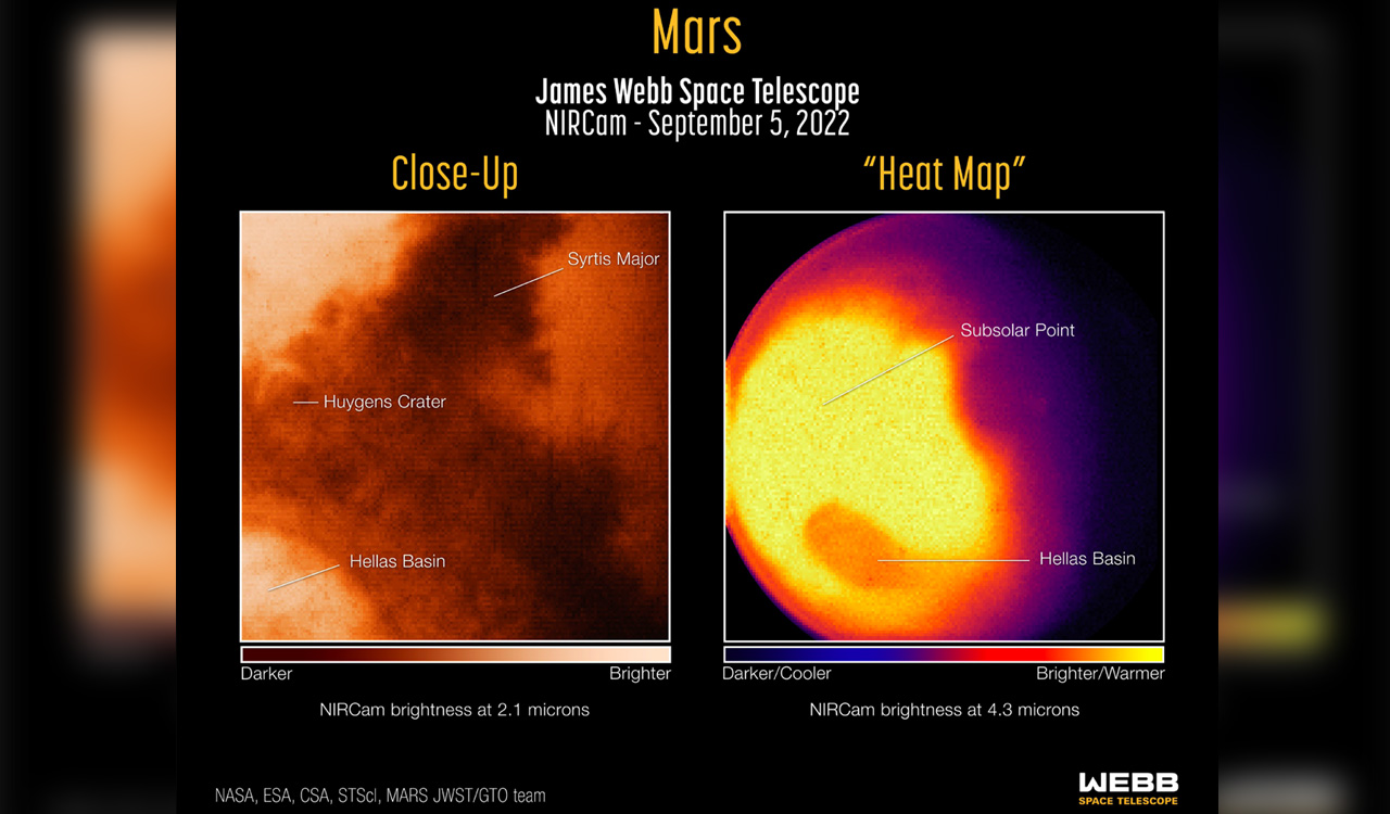 NASA’s James Webb Space Telescope captures first images of Mars