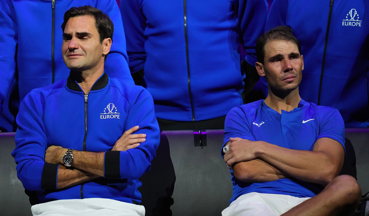 Internet reacts to Rafael Nadal crying during Roger Federer’s farewell