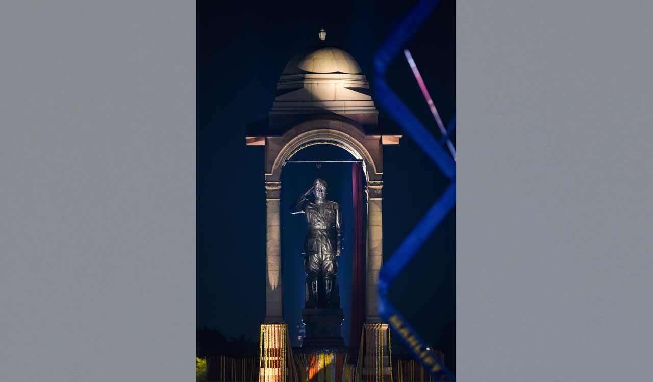 Netaji statue in Delhi: Monolithic block of granite sourced from Telangana quarry