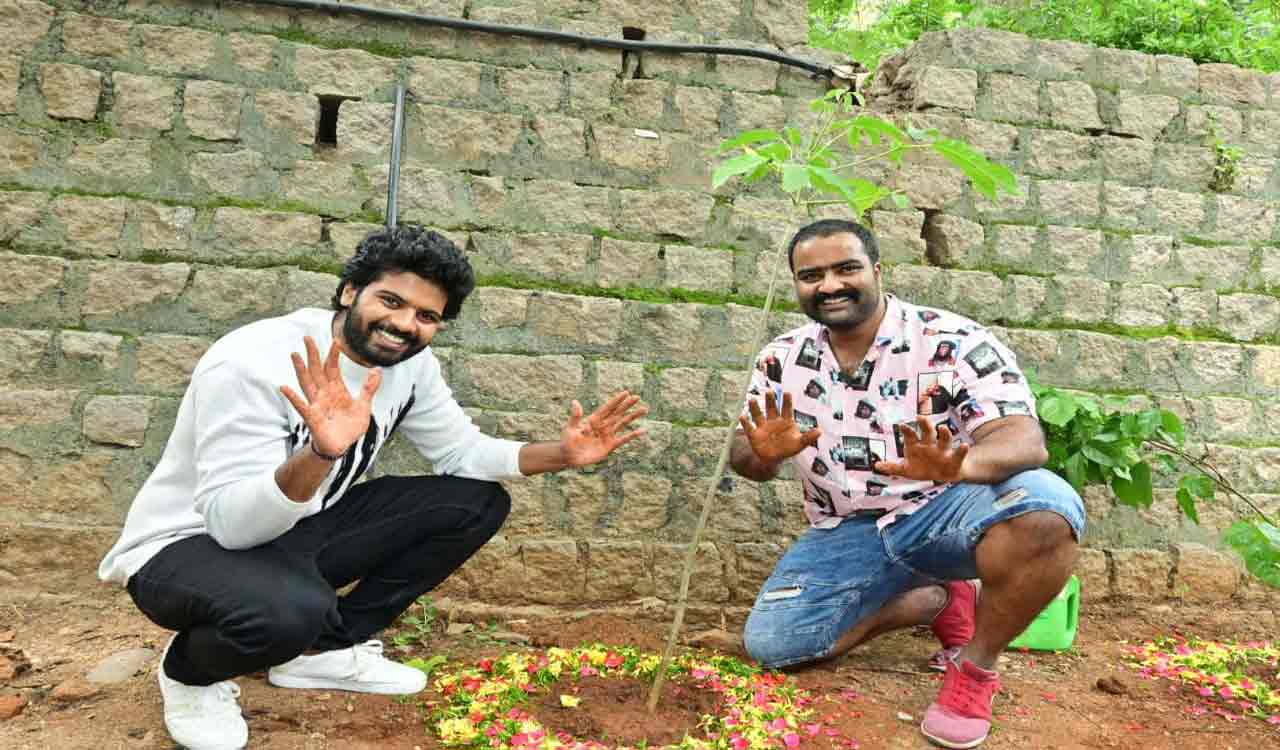 Kala Bhairava, Sri Simha join Green India Challenge in Hyderabad