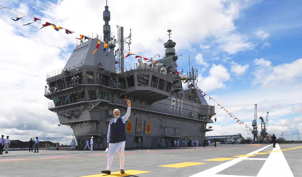 PM Modi shares video of commissioning of INS Vikrant