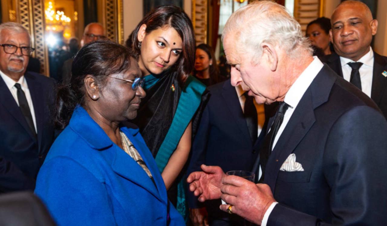 President Droupadi Murmu meets King Charles III at Buckingham Palace
