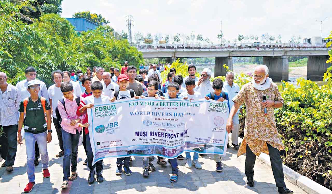 Hyderabad: Musi Riverfront Walk held at Salar Jung Museum