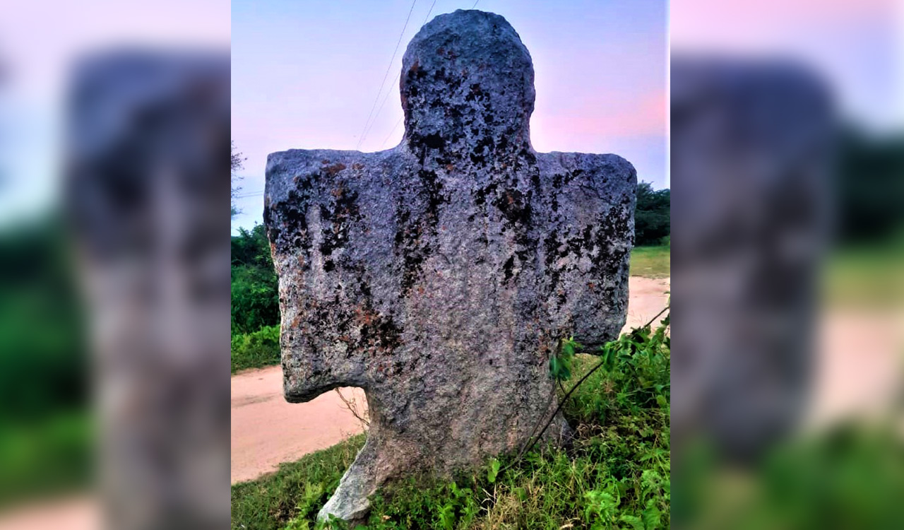 Telangana: Rare humanoid monument unearthed in Bhongir