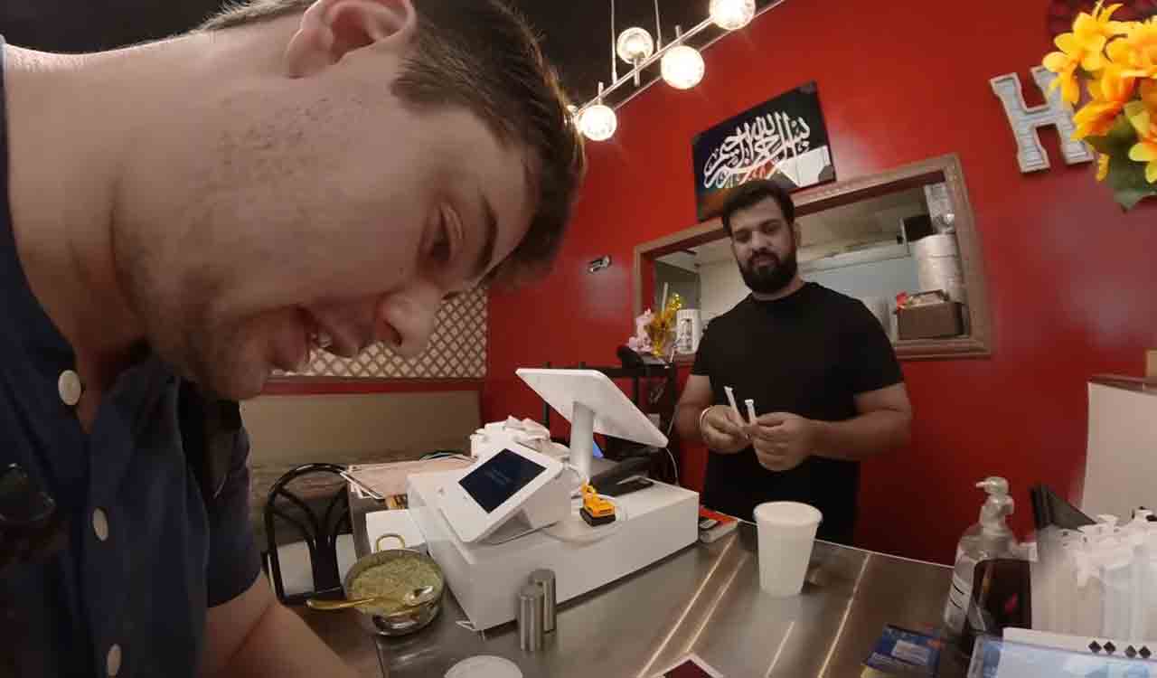 Watch: American YouTuber speaks Telugu at Indian restaurants, gets free food