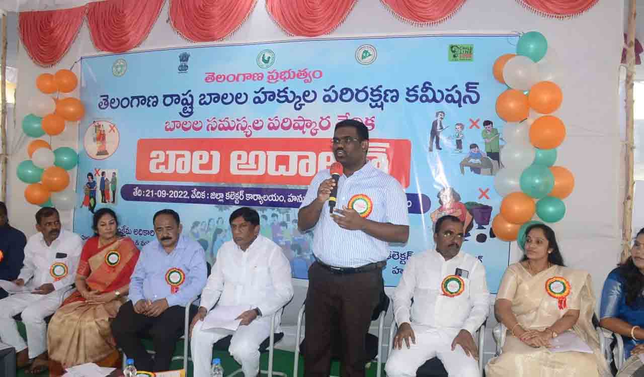 Hanamkonda: Vinod Kumar expresses concern over crime against children