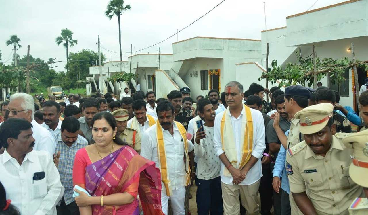 Siddipet: Harish Rao inaugurates 218 double bedroom houses in Gajwel