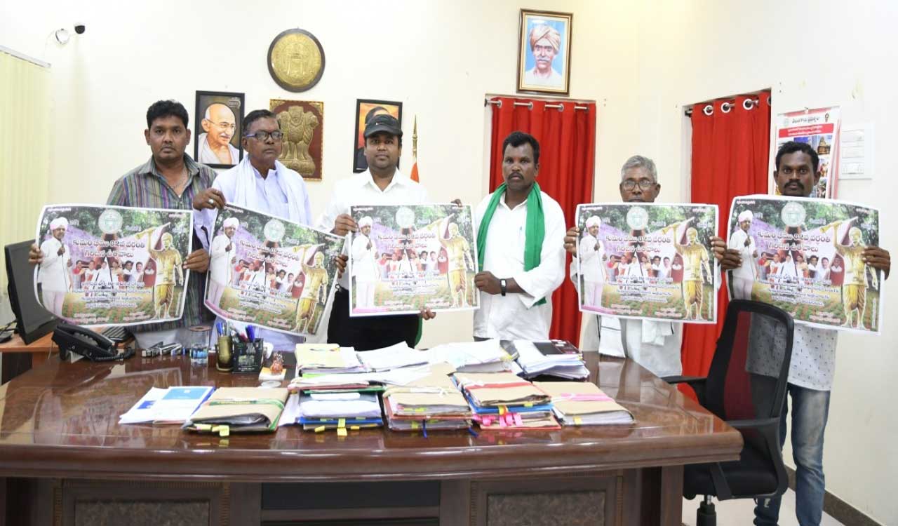 Wall poster of Kumram Bheem martyrdom anniversary unveiled in Asifabad