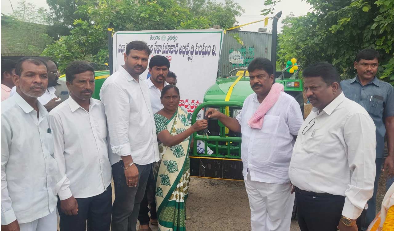 TSSC Corporation chairman visits Dalit Bandhu units in Mancherial