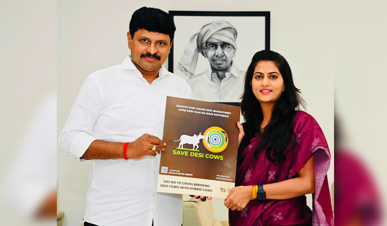 MP Santosh extends support for Save Desi Cow campaign