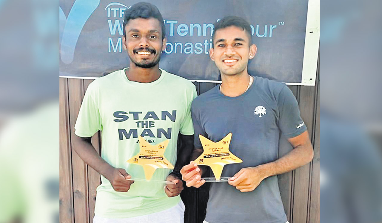 Karteek-Parikshit pair clinch ITF Tennis Tournament