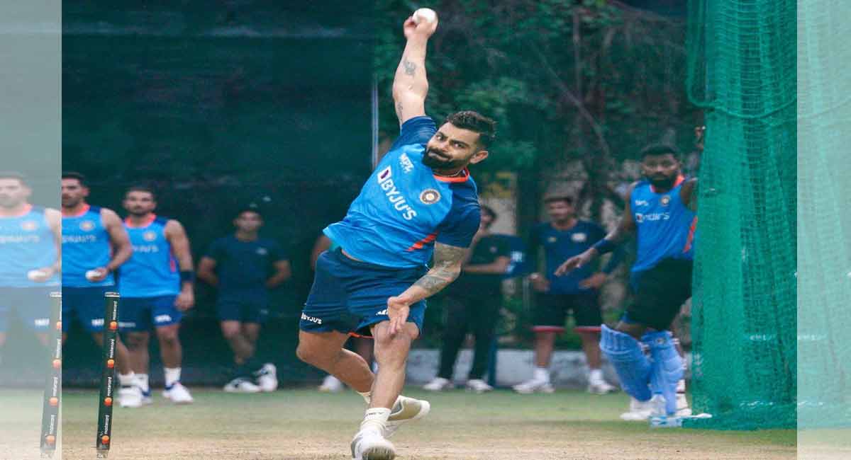 Pics of Virat Kohli bowling in nets go viral