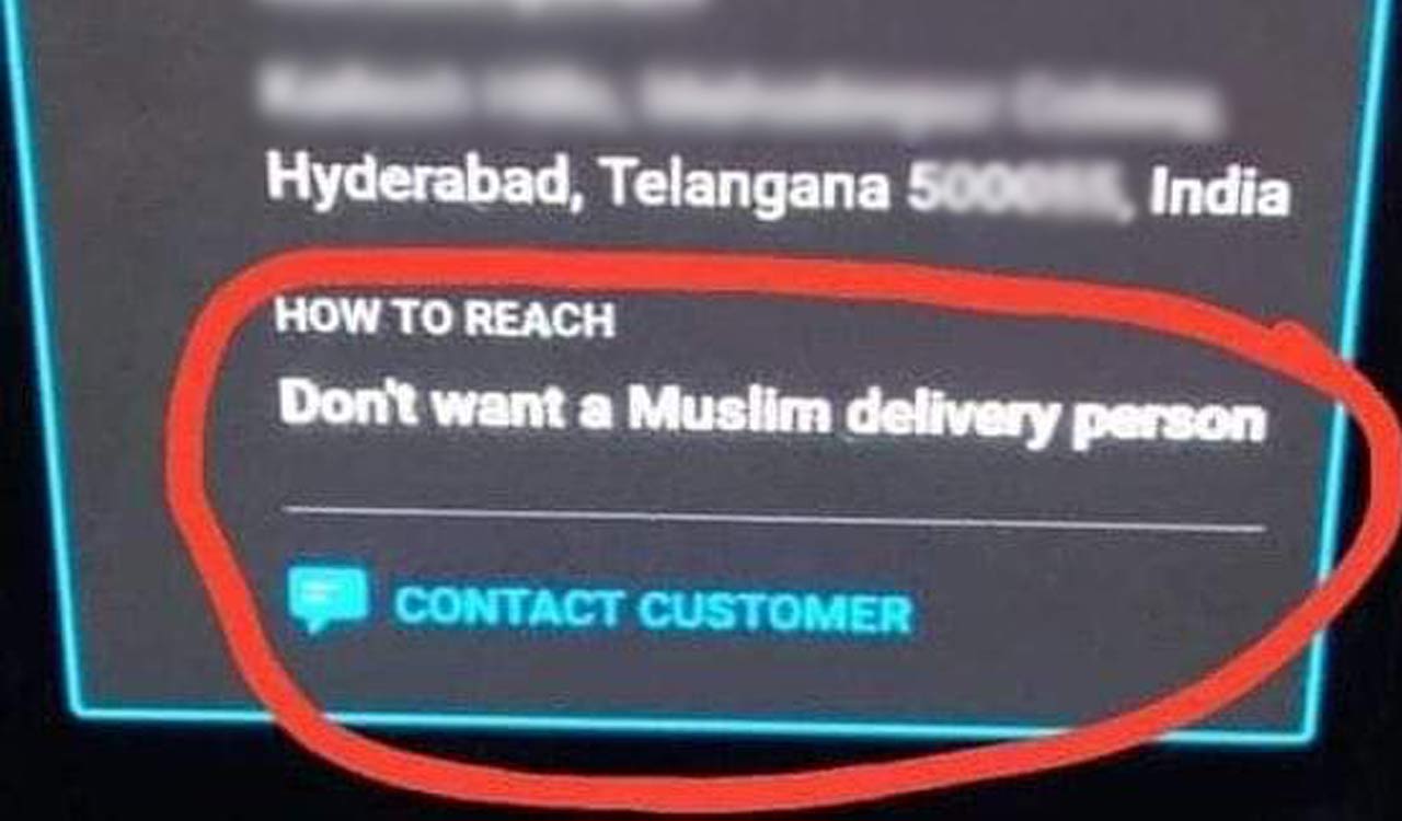 ‘Don’t want Muslim delivery person,’ writes Swiggy customer in Hyderabad